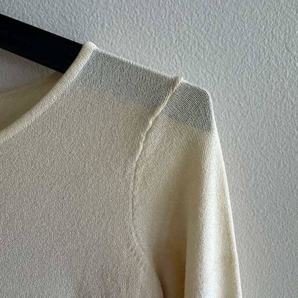 Ivory Long-Sleeve Top with Orange Accent - Picture 6 of 8